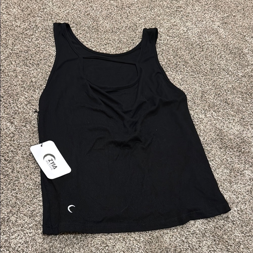 Zyia NWT Black Lounge Boyfriend Sweater Tank